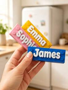 Customizable Colorful Fridge Magnets, Customizable Text, Suitable For Valentine's Day, Birthday, Anniversary, Mother's Day, Housewarming Gift, Initial Name Anniversary Gift, Exquisite And Romantic, Home Decor Choice - Multicolor - View 6
