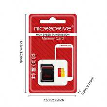 MICRODRIVE Kartu Memori Flash Micro SD TF PRO PLUS 128GB 64GB 32GB 16GB 8GB Kelas 10 U3 Kartu Penyimpanan Kecepatan Tinggi Gratis Adaptor SD Untuk Kamera Video Perekam Pengawasan Ponsel - View 11