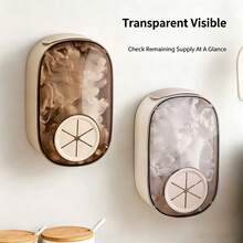 1pc Multifunctional Disposable Plastic Wrap Storage Box - No-Drill Wall-Mounted Pull-Out Design, Kitchen Supplies, Kitchen Accessories, Kitchen Decor - View 5