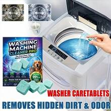 1 Box/12 Pieces Washing Machine Cleaning Tablets - Deep Clean Drum And Wash Cycle, Suitable For Front-Load, Top-Load And High-Efficiency Washing Machines - Helps Remove Residue, Pet Hair And Hard Water Scale - Multi-form - View 8