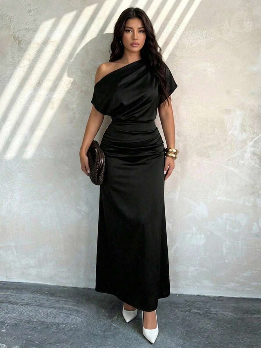 Plus Size Dresses - Black - View 1
