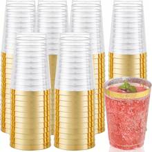 20个6.7盎司金色飞机杯，适合婚礼、感恩节、万圣节派对 - 金色 - 查看 1