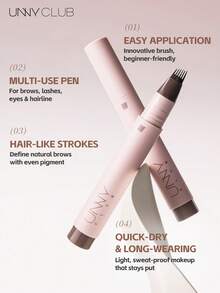 UNNY CLUB Pulpen Makeup Serbaguna, Pulpen Multifungsi 4-in-1, Efek Tahan Lama Alami, Ringan dan Halus, Tahan Air dan Keringat, Cocok untuk Pemula, 1 buah, Kosmetik Makeup Merek Ternama - 02 Cokelat yang kalem - View 8