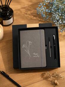 Customized Minimalist Notebook, Personalized Pattern Notebook Set, Multi-Colour Options, Customisable Text And Name, Suitable For Business Use, Ideal Gift For Back To School And Graduation, Present For Students And Office Workers, Hardcover Notepad - Multi-color - Fabric Notebook - View 3