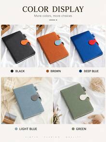 Custom Floral Daisy Notebook, Personalised Name Journal, Back To School Essential, Stylish Hardcover Notepad, Gift For Students, Back To School Gift For Teachers And Students, Daily Writing Planner, Decorative Floral Cover Notebook - Multi-color - Round Button Month Flower Notebook - View 7