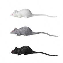2/4/6/10pcs Mini Fake Mouse, Halloween Realistic Mice Prank Plastic Mice Toys | Small Fake Rats For April Fools Day Tricks Party Supplies - Multicolor - View 1