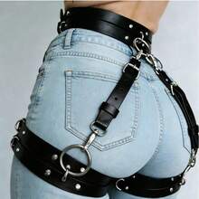 1pc Women's Punk Decorative Leg Ring Thigh Garter Belt Costume Accessories Leather Leg Strap Festival Cosplay Props - A - View 7