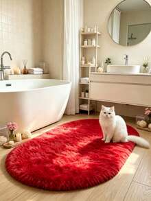 1pc Red Decorative Rug, Love And Healing Bedroom Decor, Small Rug, Carpet, Home Decor, Living Room Rug, Living Room Small Rug, Bedroom Rug, Living Room Home Decor, Outdoor Rug, Washable Rug - Multicolor 9 - View 4