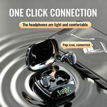 LED Display & Touch Control Wireless Sports Earphones, In-Ear Noise Cancelling Earbuds With Microphone, Rechargeable For Running And Gaming - View 2