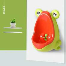 Urinal Latihan Buang Air Kecil Bentuk Katak untuk Balita Laki-laki, dengan Target Berputar, Dipasang di Dinding dengan Pengait, Aneka Warna - MultiWarna - View 13