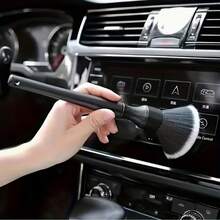 2Pcs Car Interior Detailing Brush Set - Soft Bristle Cleaning Tools For Air Vents, Dashboard & Crevices, Dual Size For Deep Dust Removal - A - View 2
