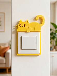 Cute Cat Switch Cover, Personalized Cartoon Cat Switch Frame, 3D Printed Home Indoor Wall Switch Creative Decorative Sticker Ornament - Multicolor - View 6