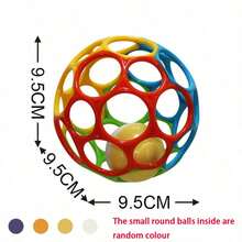 Baby Rattle Ball With Handle - Colorful Shaking Rolling Sensory Toy, Easy-To-Grip Baby Rattle Ball - Multicolor - View 13