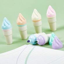 6pcs/Set Portable Mini Fluorescent Pens, Sweet Cone Design - Sets - View 4