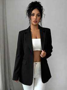 Women Blazers - Black - View 2