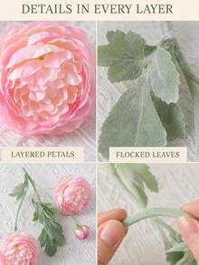 4pcs/6pcs Artificial Peony Flowers, Realistic Peony Flower Stems For Wedding, Party, Home Dining Table, Desktop Vase Display, Event Backdrop, Indoor Space Decoration, Multi-Scenario Layout Decorative Flower Stems - Multicolor - View 10