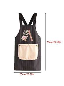 Kitchen Apron Featuring A Detachable Hand Towel, A Design With Letter And Floral Patterns, And Dual Pockets; Durable And Easy To Clean, Making It Ideal For Baking, Cooking, And Use In Both Homes And Restaurants. - Multicolor - View 11