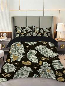 3pcs Bedding Set, Floral Print Polyester Bedding Set, Suitable For Bedroom, Guest Room (1*Duvet Cover + 2*Pillowcases, Comforter Not Included) - Multicolor - View 9
