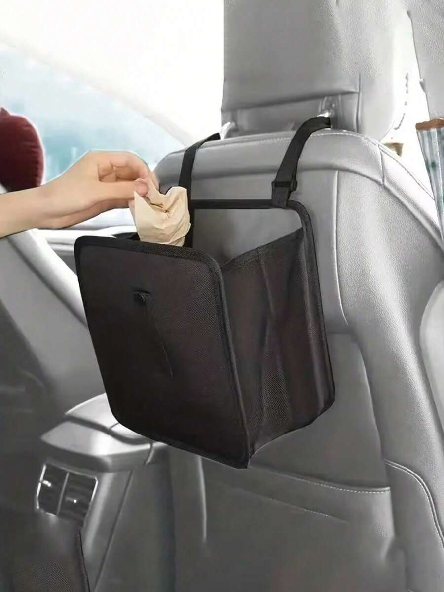 Foldable Hanging Car Trash Can & Storage Organizer, Car Trash Can, Picnic Trash Can, Leak-Proof, Large Capacity, Multi-Functional Car Storage Device, Suitable For Travel And Snack Storage, Applicable For Home, Office/Camping/Car Use - Compatible With All Car Models (Portable Design, Dual Function), Suitable For Outdoor Travel Use, Essential Gift For Drivers - A - View 1