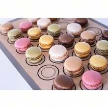 1pc/2pcs/4pcs Macaron Silicone Baking Mat Set, Reusable Non-Stick Baking Mat, Heat-Resistant Silicone Oven Liner, Pastry & Cookie Baking Mat, Perfect For Macarons, Cookies, Pastries, Cakes And Bread, Back To School, Christmas, Thanksgiving - View 7