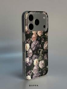 GIIPPA 1件裝玫瑰圖案設計手機殼，適用於Phone 17 Pro Max，相容Phone 16 Pro Max、15 Pro Max、14 Pro Max，韓系高端時尚趣味手機殼，相容11/12/13/14/15/16 Pro Max Plus，優雅設計男女皆宜，適合送給女友的聖誕節、情人節、復活節、婚禮季與生日完美禮物 - 紫色 - 查看 3