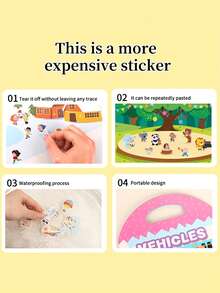 Quiet Time Busy Book With Jelly Stickers - Christmas And Halloween Theme Portable Learning, Suitable For & Toddler Activity Books - Multicolor - View 6