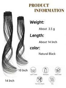 Wig Sintetis Jenggot Naga dengan Poni, Bentuk V, Sedikit Keriting, Secara Alami Mengubah Bentuk Wajah, Poni Bentuk V, Jepit Rambut, Hiasan Rambut - MultiWarna - View 4