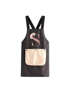 1pc Kitchen Apron With Detachable Towels Black Cat Holding Knife With Two Pockets Durable And Easy To Clean, Ideal For Baking, Cooking, Home And Restaurant Use - Multicolor - View 12
