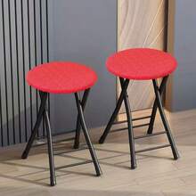 2pcs Round Stool Covers With Elastic Edge, Machine Washable, All Season, Fits 9.4-11 Inch (24-28cm) Diameter Round Stools With Seat Thickness Less Than 1.2 Inch (3cm), Home Dining Chair, Please Check Size Before Ordering, Christmas Birthday Gift Choice - Multicolor - View 16