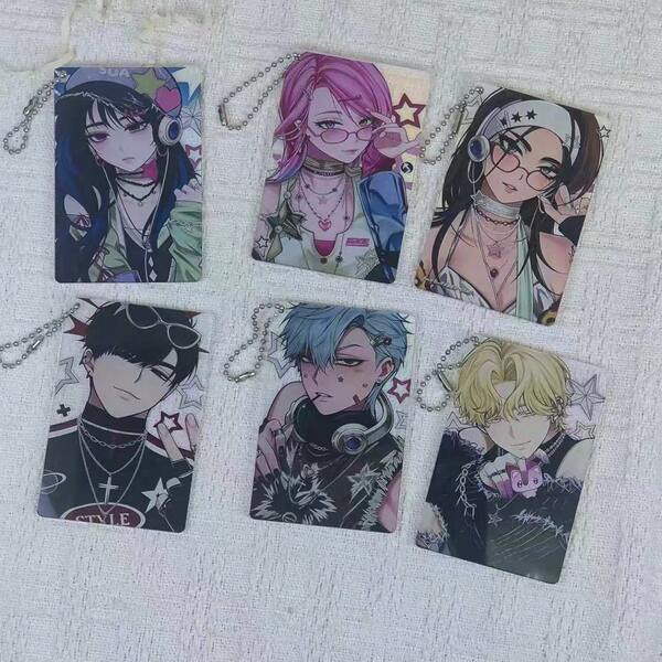 Set de 6 mini tarjetas PJSK Anime Academy Colorful Stage, tarjetas coleccionables mini de personajes de anime estilo aventura vintage, regalo de colección para fans de anime