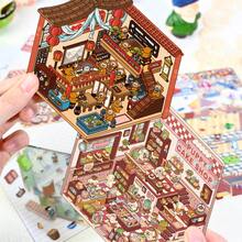 DIY 3D Scene Stickers, Scene Construction Stickers, Girls' Hobby, Creative Scene, 3D Handmade Craft, Stress Relief Stickers, Leisure Fun Stickers, Planner Decoration - Mini Version 4.0 Clown Circus - View 2