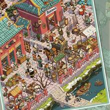 A Set Of DIY Scene‑Building Stickers,Chinese‑Style Zodiac Market Fun DIY 3D Scene Stickers,National 12 Chinese Zodiac Themed Scene Decals - 32.0 Zodiac Sign: City Horse Courier Agency - View 2