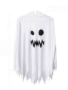 1 buah Jubah Wajah Hantu Pesta Halloween, Jubah Kostum Pesta Bertema, Perlengkapan Berpakaian untuk Acara Kumpul-kumpul Liburan - MultiWarna - View 8