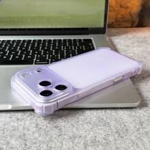 可愛磨砂透明手機殼，適用於 iPhone 18 Pro Max 17 16 15 14 13 12 Plus，防震保護套 - 透紫 - 查看 7