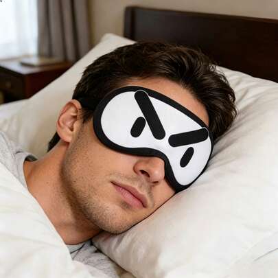 1pc Cute Cartoon Funny Eye Mask, Effective Light Blocking, Comfortable To Wear, Cute Style, Suitable For Meditation, Yoga, Travel, Nap, Short Break And Insomnia