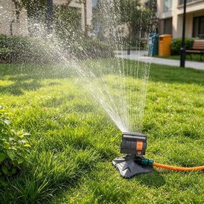 4 Adjustable Watering Modes Black Swing Sprinkler, Adjustable Lawn Sprayer, Auto Oscillating Sprinkler For Watering Flowers, Vegetables And Lawns