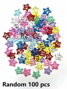 30pcs Colorful Hollow Star Hair Clips - Cute Bangs Clips For Fashionable Women. No Storage Box, Used For Hairstyle Creation. These Hair Clips Add Charm To Your Look, Great For Daily Wear. - Multicolor - View 16