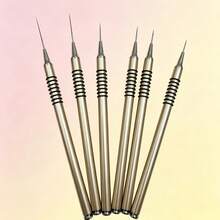 Champagne Gold 8‑Ring Anti‑Slip Nail Liner Pen, Ultra‑Fine Tip For Delicate Nail Lines - Champagne - View 8