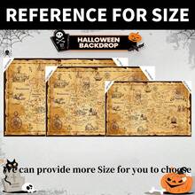 1pc Pirate Treasure Map Backdrop Pirate Theme Background Jewelry Map Banner Photography For Halloween Party Decoration Carnival Birthday - Multicolor - View 4