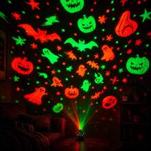 1PC Halloween Jack O Lantern LED Projector Night Light, Multicolor Light, Ghost, Bat And Star Pattern Projection, USB Powered Plug And Play Table Lamp, Portable Holiday Decor Light For Bedroom, Living Room, Desk And Party - Halloween Style - View 6