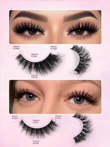 MAANGE 20 Pairs Cartoon Cat Eye False Eyelashes, Mixed 4 Styles Fox Eye Lashes, Thin Band Cat Eye Tail Extended Strip Lashes, Natural Lashes, Multi-Layer Soft, Suitable For Natural Makeup, Suitable For Dating And Travel, Gift For Women, Eyelashes, False Eyelashes, Strip Lashes - Multicolor - View 10