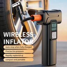 Portable Tire Inflator Air Compressor, Cordless Electric Pump With LED Light, USB Charging, Lithium Battery Portable Design, Suitable For Cars, Bicycles, Sports Equipment - Wireless Handheld - Fashion - View 5