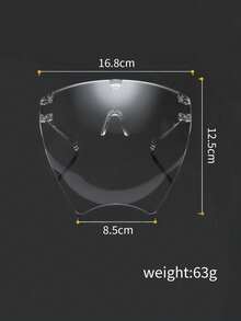 1pc Nail Salon Protective Face Shield, High Definition Transparent Acrylic, Anti-Splatter Eye Protection Tool, Designed For Nail Salon, HD Clarity, Suitable For Nail Polishing And Protection - Clear - View 7