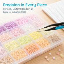 2.6mm Halloween Beads (With Tools), 24 Colors Per Box, Handmade Mosaic Pixel Art Materials, Suitable For Creating Various Graphics, DIY Handmade Decorations, For Crafters And Hobbyists And Other Creative Projects | Family Interactive Activities | Friends Party Games - Multicolor - View 7