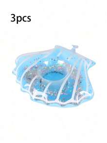 Shiny Shell Inflatable Drink Holder/Floating Mat, Inflatable Drink Holder, Shiny Shell Inflatable Drink Holder, Reusable Shiny Shell Inflatable Drink Holder/Floating Mat, Suitable For Pool Parties, Summer Garden And Swimming Activities, Spa, Fashionable Colorful Spherical Home Party Decoration, Summer Travel Essential - Multiple Styles - View 16