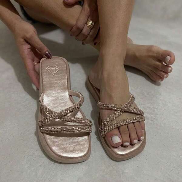 chinelo feminino sandália feminina chique luxo casual estilosa