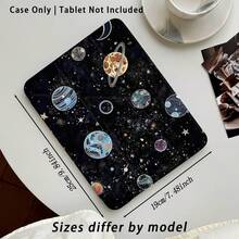 1件平板電腦保護殼附支架，星星、月亮、行星圖案，適用於 Honor 8/9/10/X8/X8A/X9/X8Pro/X9Pro/ MatePad Se 11 吋/MatePad 11 吋/11.5 吋，MatePad Pro Apple 10代/11代 2025 (A16) - 款式19 - 查看 3