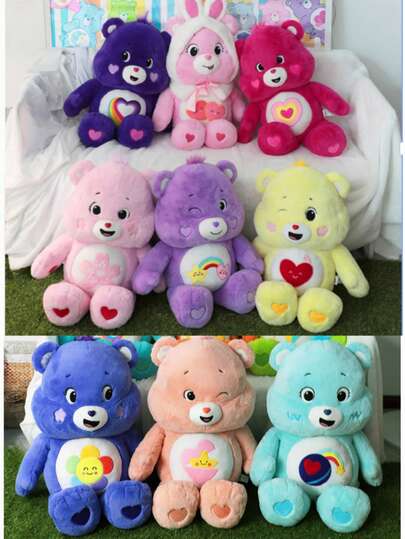 Juguetes de Peluche Suaves Care Bears 45 65 90cm Muñeco de Peluche de Dibujos Animados Lindo Juguete Relleno Compañero Abrazable Éxito Viral Regalo de Cumpleaños para Niños&Niñas Almohada Suave para Niños