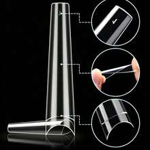 240 piezas de puntas de uñas transparentes extra largas tipo ataúd, uñas postizas autoadhesivas, suministros de arte de uñas, DIY varios estilos, perfectas para mujeres y niñas en fiestas/citas/bodas y uso diario, uñas de otoño, uñas de Halloween, uñas de Navidad - transparente - Ver 7