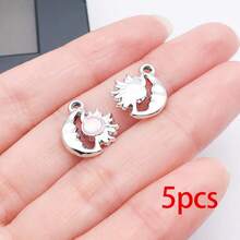 5/10/20pcs Silvery Plated Celestial Rhinestone Charms Sun Moon Star Heart Alloy Pendant For DIY Bracelet Necklace Earring Jewelry Making Findings - Multicolor - View 19